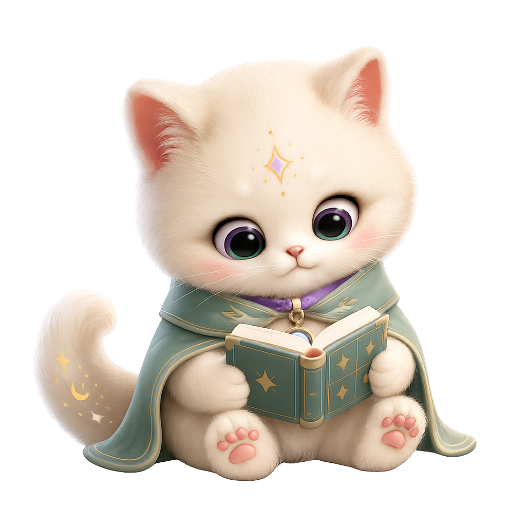 Котик с книгой