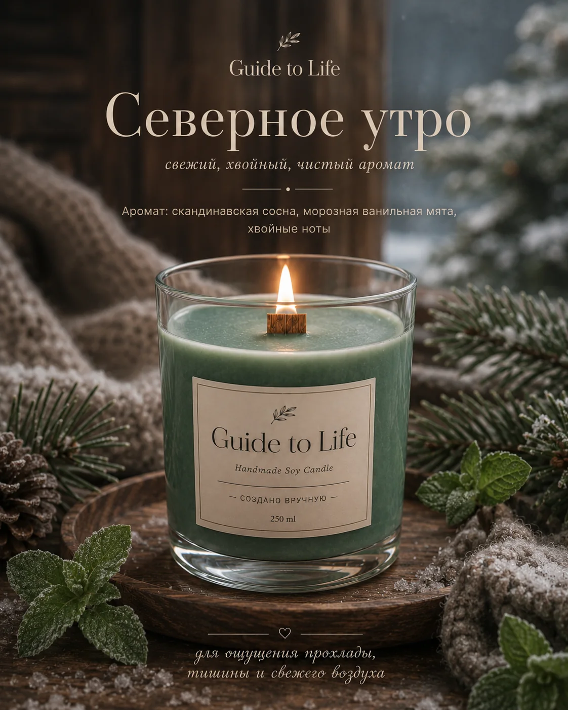 Свеча Guide to Life — Северное утро